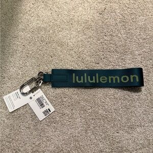 Lululemon Blue Keychain with Green Logo
